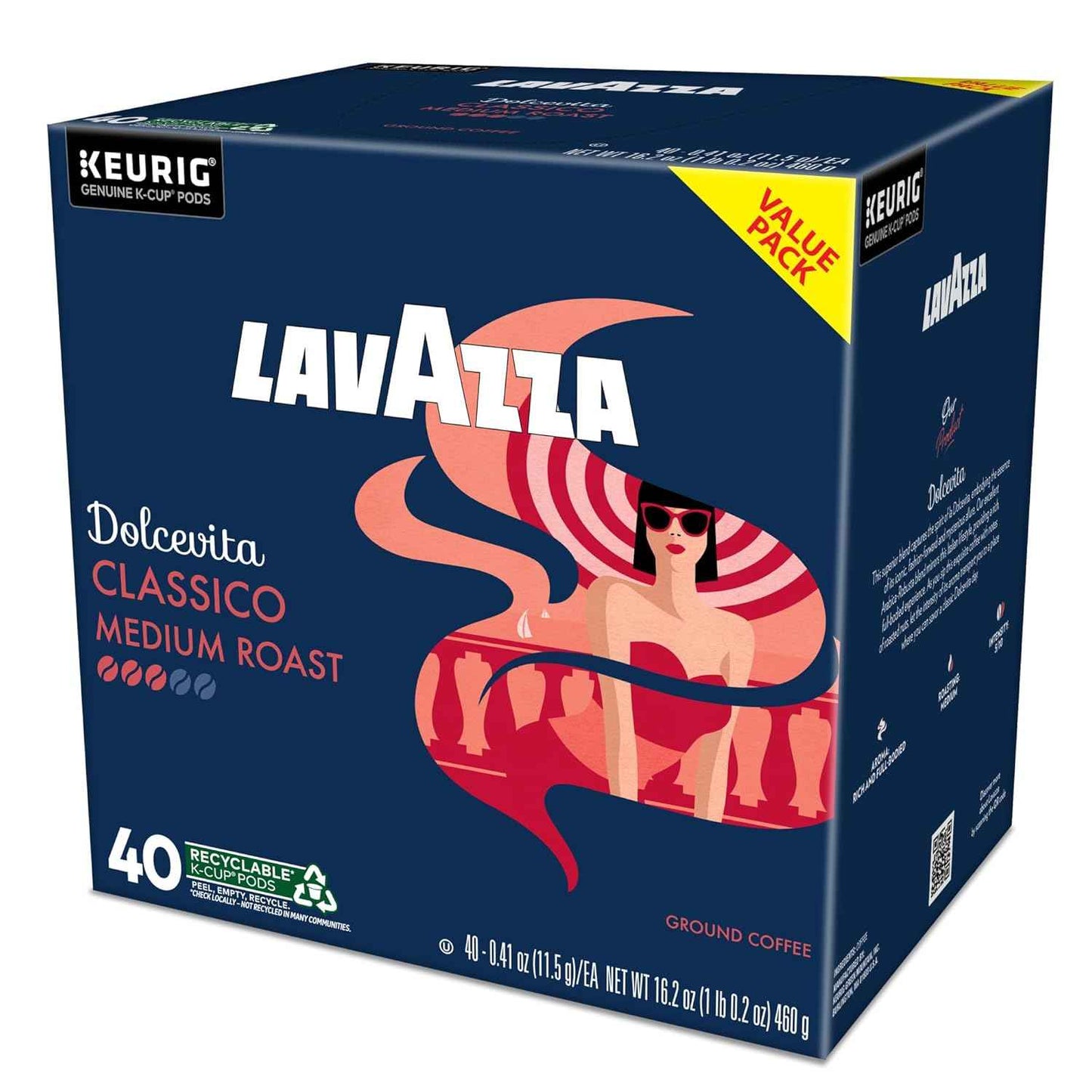Lavazza Dolcevita, Single-Serve Keurig K-Cup Pods, Medium Roast Coffee