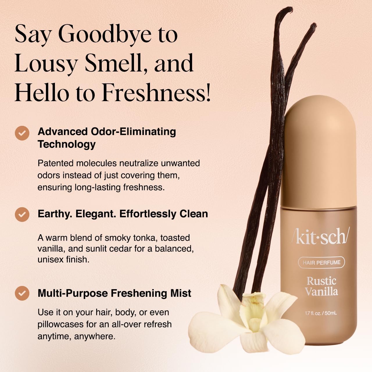 Kitsch_Hair_Perfume_for_Women_-_Rustic_Vanilla_|_Clean,_Deodorizing_&_Patented_Odor-Eliminating_Technology_Hair_Spray_&_Body_Mist_-_Freshen_Hair,_Pillows_-_Warm_Tonka,_Vanilla_&_Cedar_Blend_-_50_mL