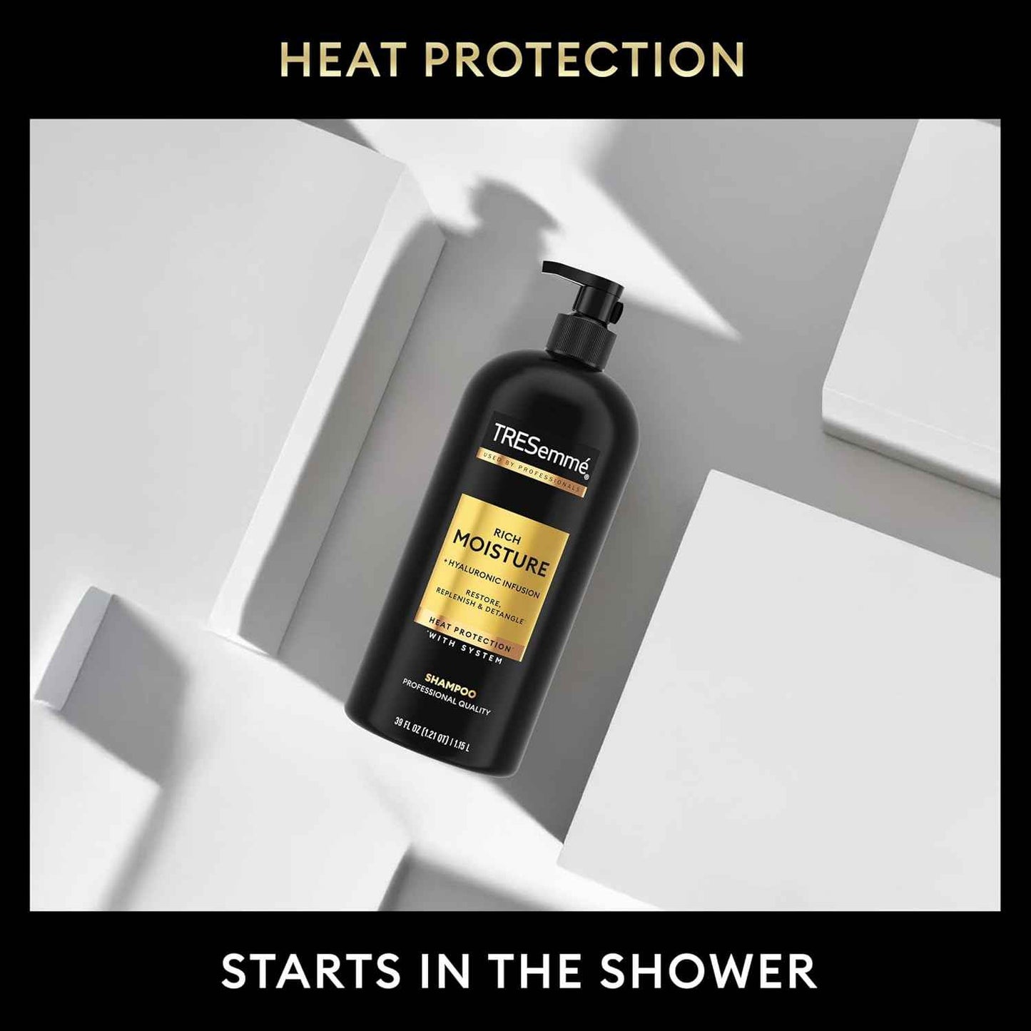 TRESemmé Rich Moisture Hydrating Shampoo with Pump for Dry Hair Formulated With Pro Style Technology 39 Fl Oz