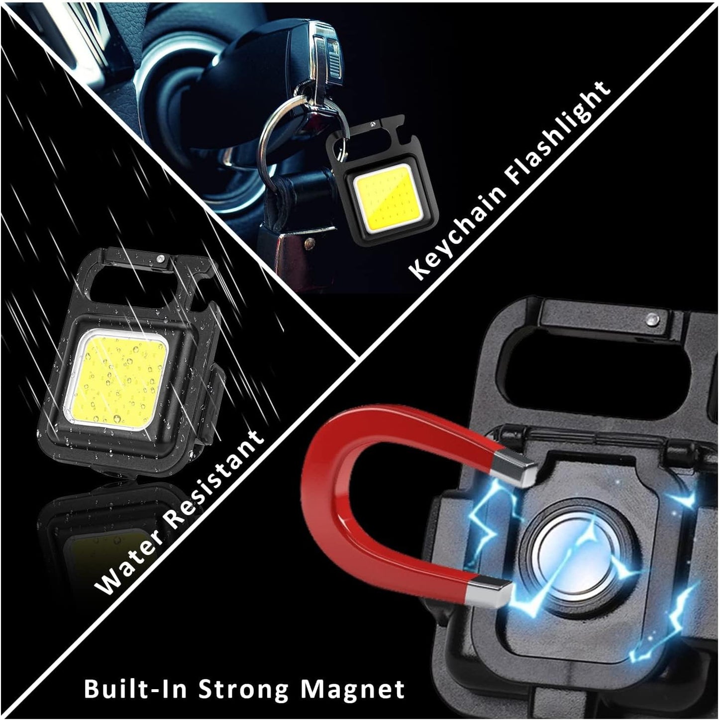 MAKDAK_COB_Rechargeable_Keychain_Flashlight_2Pack,_High_Lumen_Super_Bright_LED_Work_Light_with_Magnet,Clip,Bottle_Opener_for_Dog_Walking,Car_Repair,_Emergency,Camping,EDC