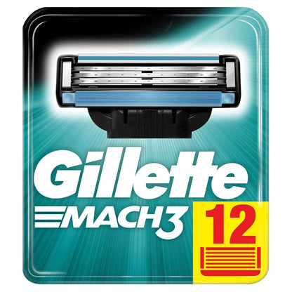 Gillette Mach3 Razor Blades, Replacement Blades for Men's Wet Razors with Triple Blade