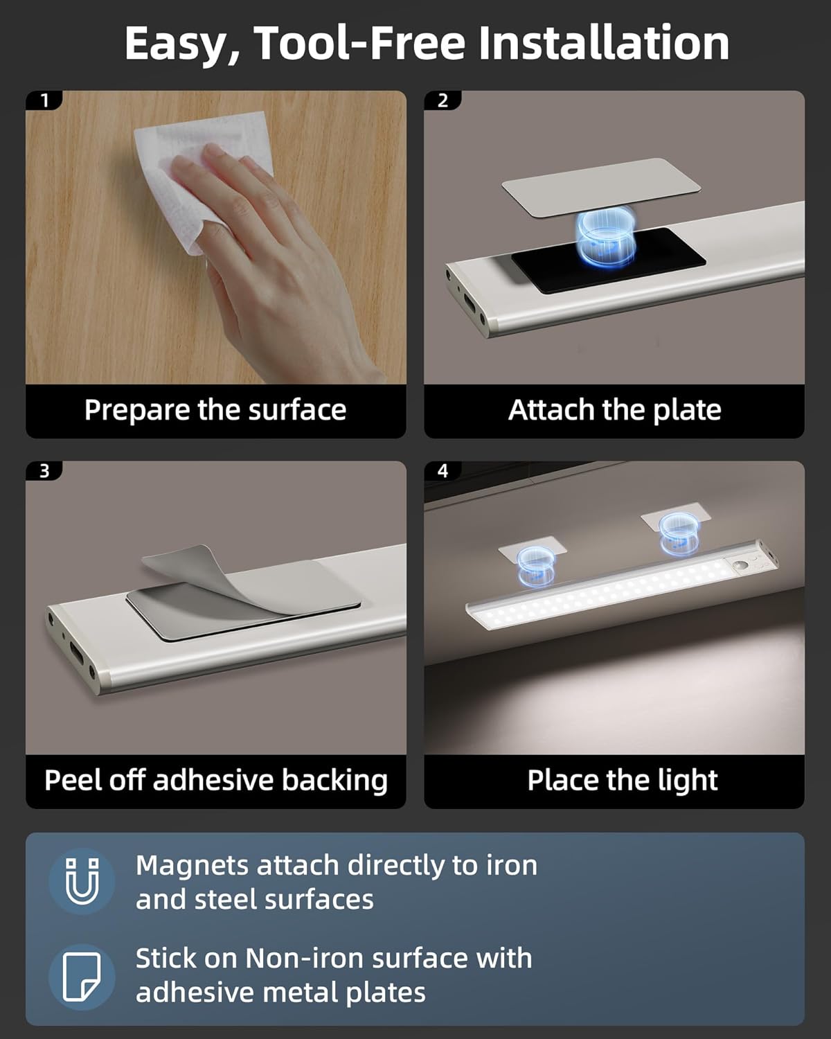 10inch/12_inch_Under_Cabinet_Lights,_Motion_Sensor_Light_Indoor,_Wireless_Closet_Lights,_1800mAh_Rechargeable_Battery,_Magnetic,_5_Levels_Dimmable,_Under_Counter_Lights_for_Kitchen,_Bathroom_(2_Pack)