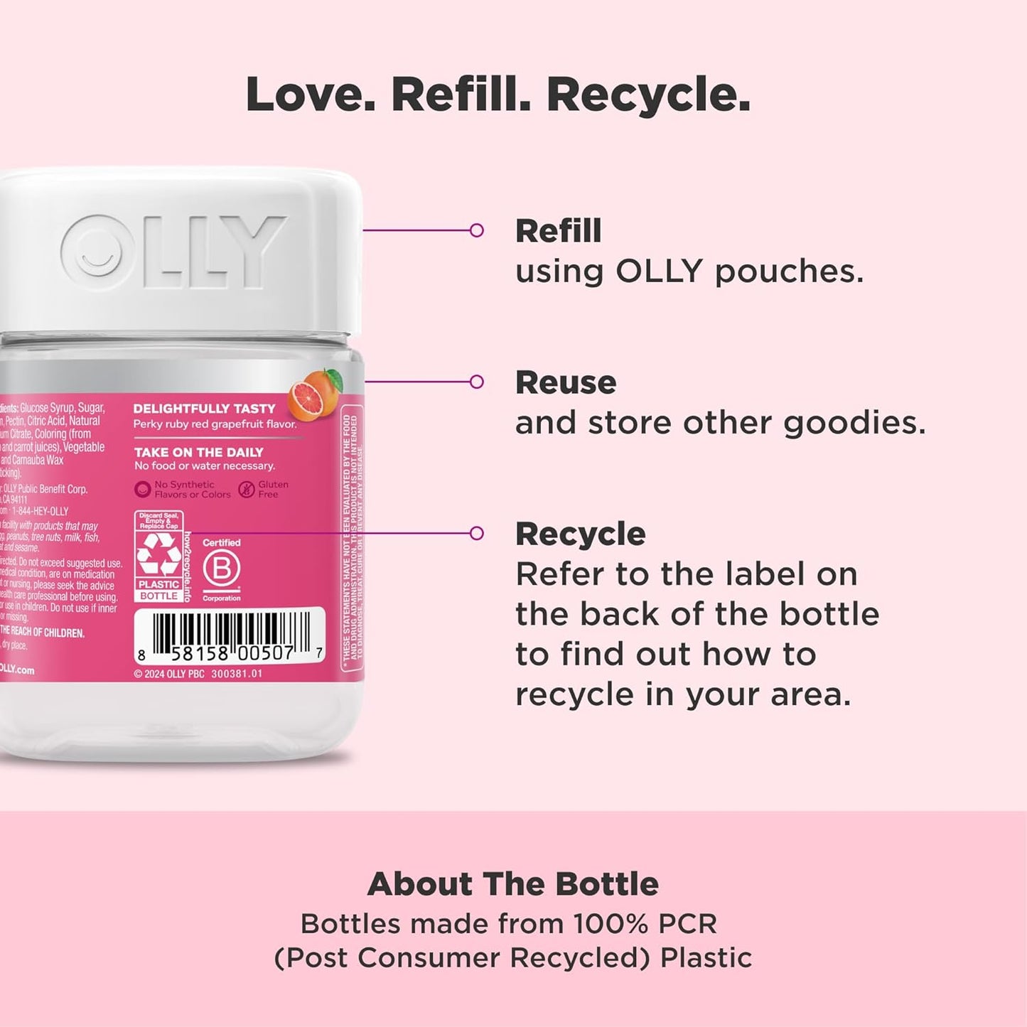 OLLY_Undeniable_Beauty_Gummy,_For_Hair,_Skin,_Nails,_Biotin,_Vitamin_C,_Keratin,_Chewable_Supplement,_Grapefruit,_30_Day_Supply_-_60_Count