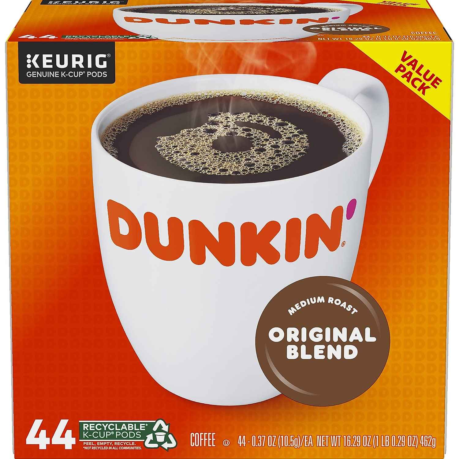 Dunkin' Donuts Coffee K-Cup Pods Medium Roast