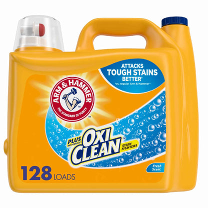 ARM & HAMMER Plus OxiClean Ultra Stain Fighters Liquid Laundry Detergent, Stain Remover for Clothes