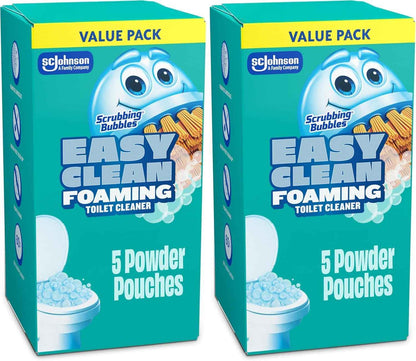 Scrubbing Bubbles Easy Clean Foaming Toilet Bowl Cleaner, Easy Drop In Powder Pouches