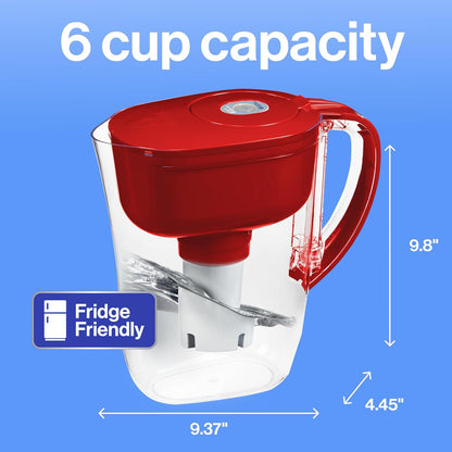 Brita_Metro_Water_Filter_Pitcher_with_SmartLight_Change_Indicator,_BPA-Free,_Replaces_1,800_Plastic_Water_Bottles_a_Year,_Lasts_Two_Months,_Includes_1_Filter,_Small_-_6-Cup_Capacity,_Fiery_Red