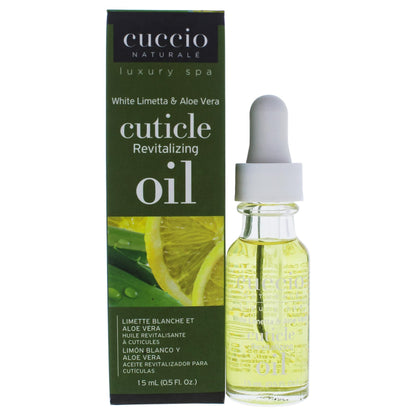 Cuccio Naturale Revitalizing Cuticle Oil - Hydrating Oil For Overnight Cuticle Repair - Remedy Damaged Skin And Thin Nails - Paraben And Cruelty-Free Formula - White Limetta And Aloe Vera - 0.5 Oz