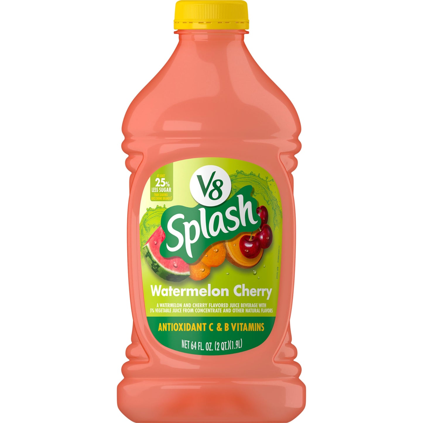 V8 Splash Watermelon Cherry Flavored Juice Beverage, 64 fl oz Bottle