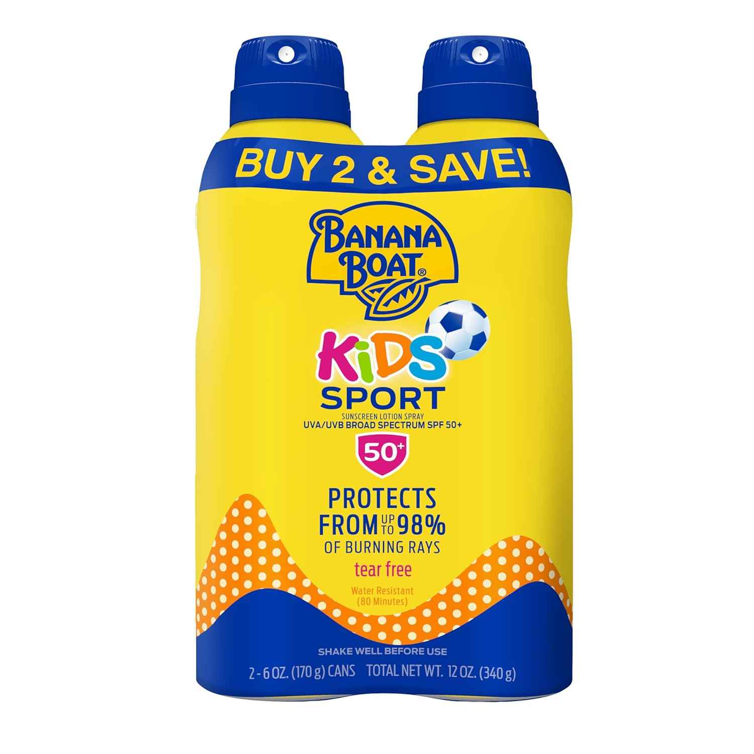 Banana Boat Sport Kids Sunscreen Spray | Spray Sunscreen for Kids, Childrens Sunblock, Oxybenzone Free