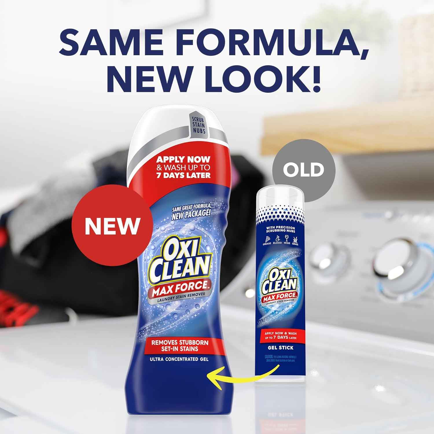 OxiClean Max Force Laundry Stain Remover Gel Stick, 6.2 fl oz