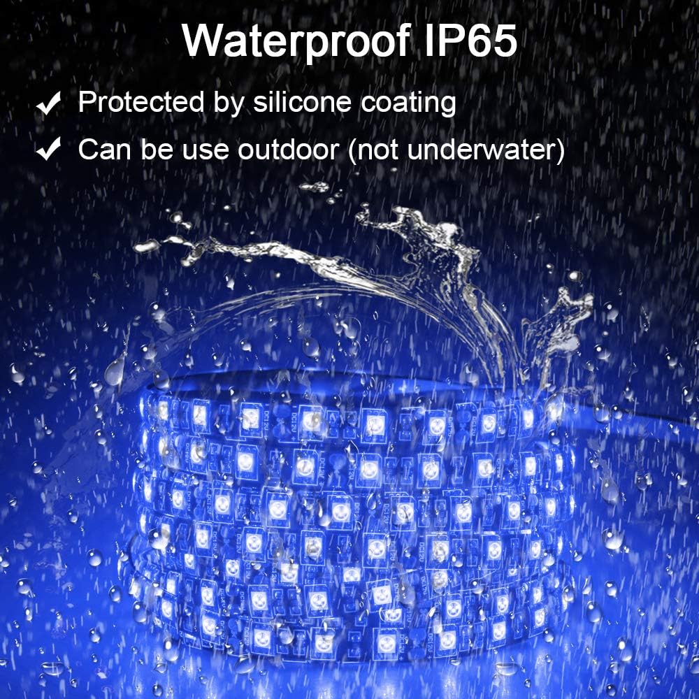 ALITOVE_16.4ft_5050_Blue_LED_Flexible_Strip_Ribbon_Light_Black_PCB_DC_12V_5M_300_LEDs_Waterproof_IP65_for_Home_Garden_Commercial_Area_Lighting,_Without_Power_Supply