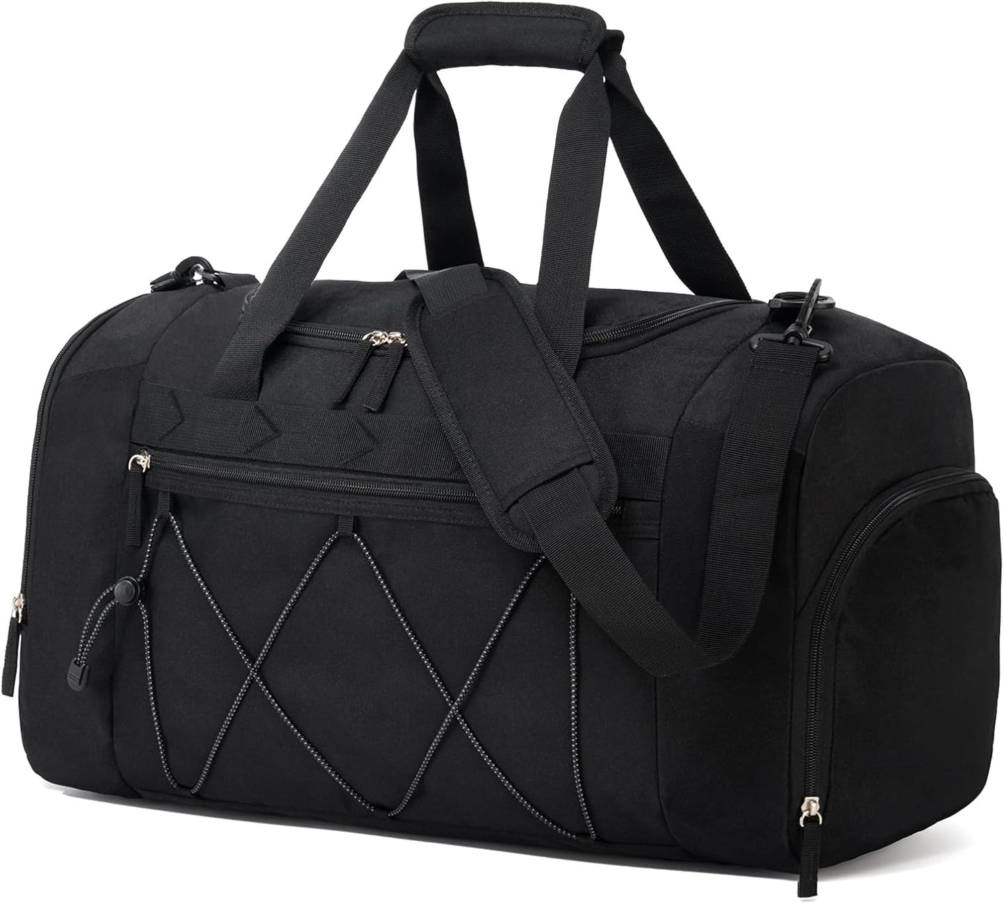 Vorspack_Gym_Bag_for_Men_-_21_Inches_Duffle_Bag_for_Travel_Water-resistant_Travel_Bag_with_Shoe_Compartment_Wet_Pocket_Duffel_Bag_for_Gym_Sports_Travel_Weekender_Overnight_-_Black