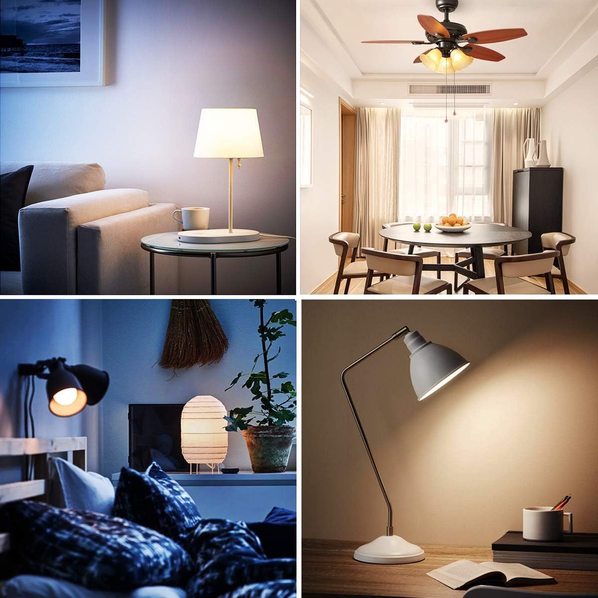 ILC_RGB_LED_Color_Changing_Light_Bulb,_40W_Equivalent,_450LM,_2700K_Warm_White_5W_E26_Screw_Base_RGBW,_Flood_Light_Bulb-_12_Color_Choices_-_Timing_Infrared_Remote_Control_(4_Pack)