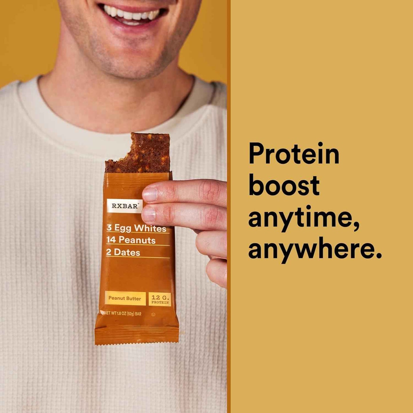 RXBAR Protein Bars, 12g Protein, Gluten Free Snacks, Snack Bars, Peanut Butter
