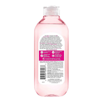 Garnier Micellar Water with Rose Water and Glycerin, Hydrating Facial Cleanser & Makeup Remover, For All Skin Types, Vegan, Cruelty Free