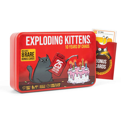 Exploding Kittens Party Pack - 2-10 Players - Ages 7+ - 15 Minutes to Play - Party & Family Card Game for Kids & Adults
