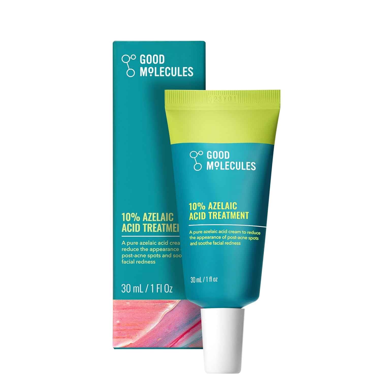 Good Molecules 10% Azelaic Acid Treatment for Face – Soothing Formula for Facial Redness & Uneven Tone – Brightens Dark Spots & Refines Texture – Vegan & Fragrance-Free Skincare (30ml / 1.01 fl oz.)