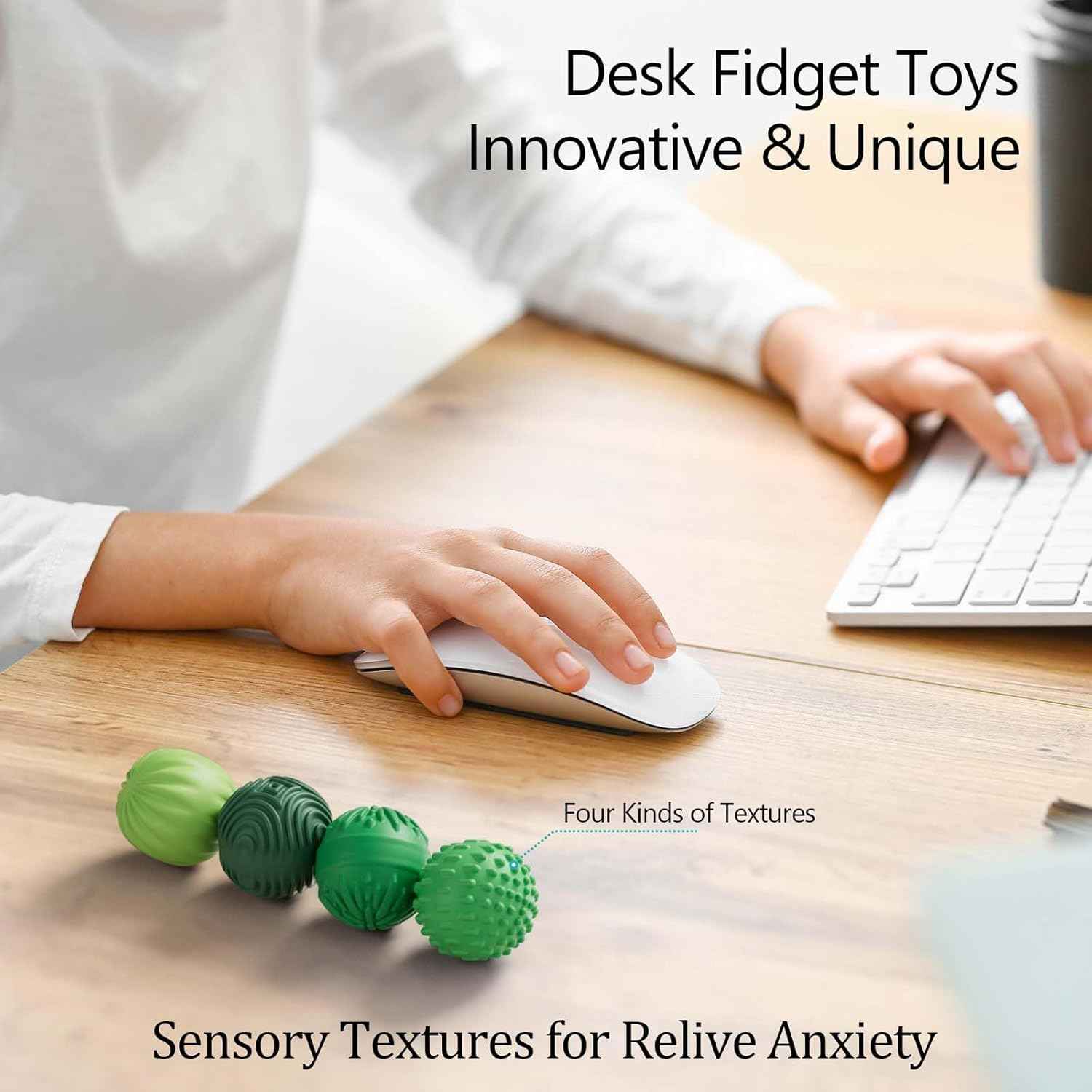 Silicone Magnetic Balls Fidget Toys for Adults & Teens, Stress Relief Sensory Toys for Autism ADHD Anxiety,Fun Textures Gadgets,Office Desk Toy,Stocking Stuffers for Women Men Teen Gift