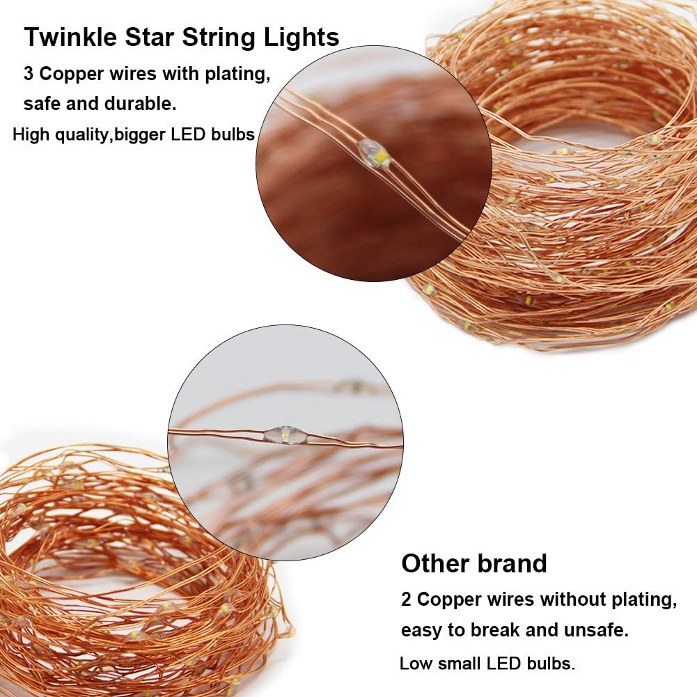 Twinkle_Star_200_LED_66_FT_Copper_Fairy_String_Lights_8_Modes_LED,_USB_Powered_with_Remote_Control_for_Christmas_Tree_Wedding_Party_Home_Decoration,_Warm_White