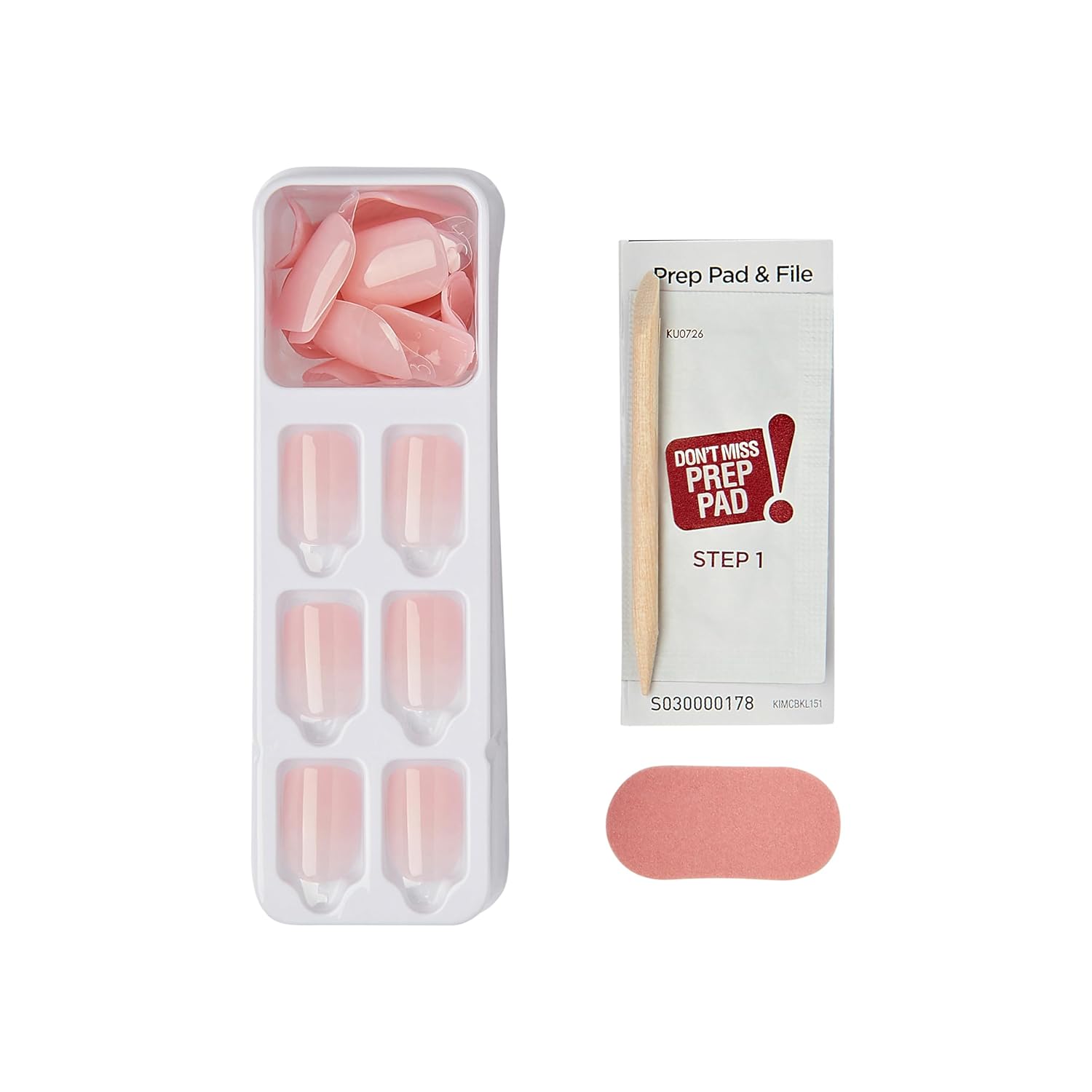 KISS_imPRESS_No_Glue_Mani_Press_On_Nails,_Bare_but_Better,_'Instinct',_Pink,_Short_Size,_Squoval_Shape,_Includes_30_Nails,_Prep_Pad,_Instructions_Sheet,_1_Manicure_Stick,_1_Mini_File