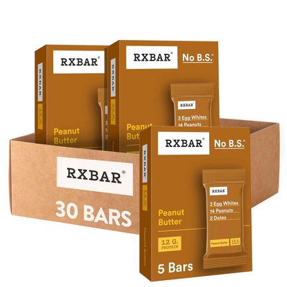 RXBAR Protein Bars, 12g Protein, Gluten Free Snacks, Snack Bars, Peanut Butter