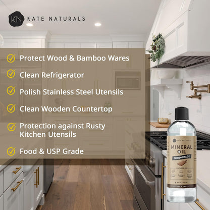 Kate_Naturals_Mineral_Oil_for_Wood_Cutting_Board,_Butcher_Block,_and_Knife._Food_Grade_Mineral_Oil_for_Wooden_Cutting_Board_&_Utensils_(8oz,_Food_Safe)