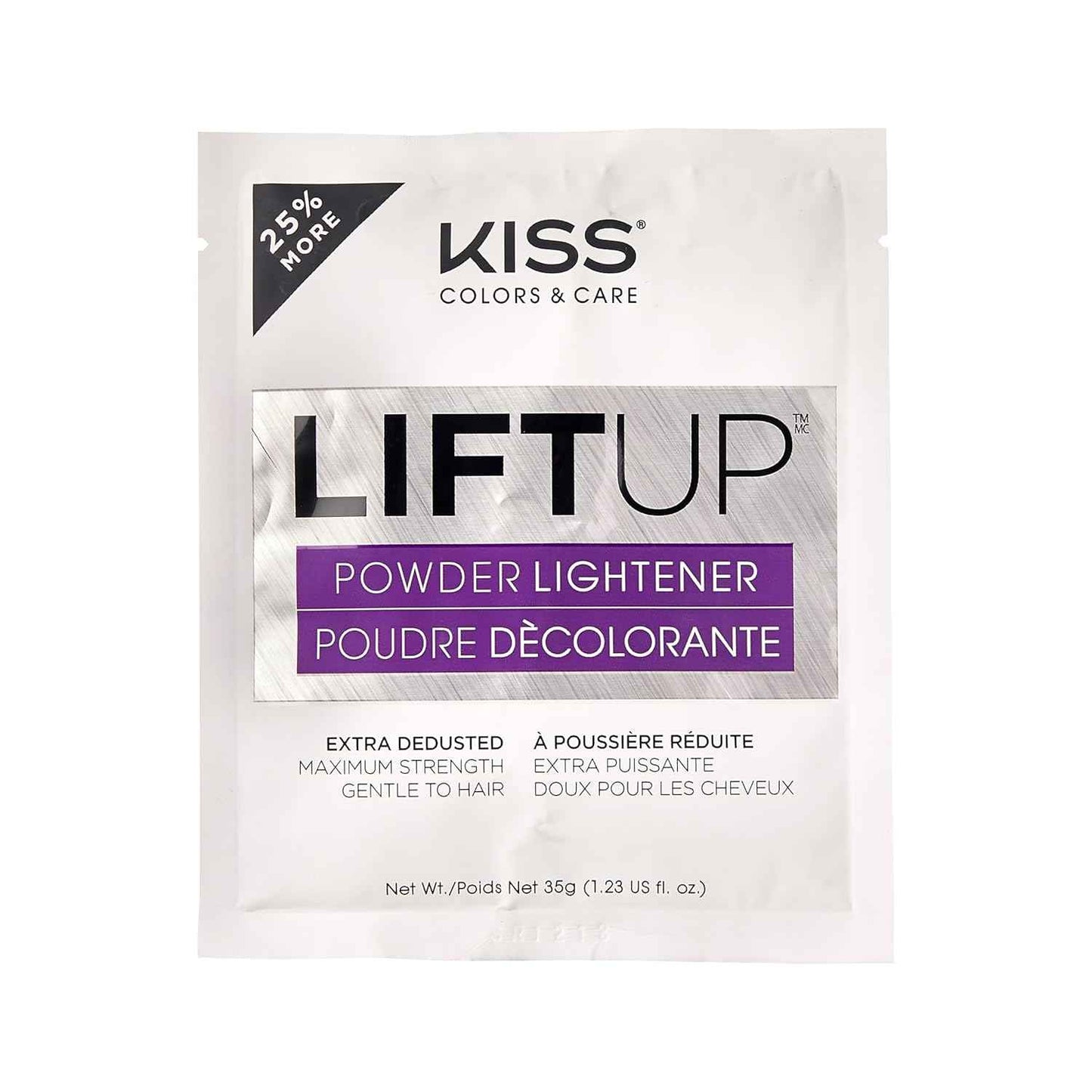 KISS Lift Up Complete Hair Bleach & Icy Silver Toner Kit, Gentle Conditioning Formula that Reduces Brassiness, Complete 6-Pc DIY, ICE