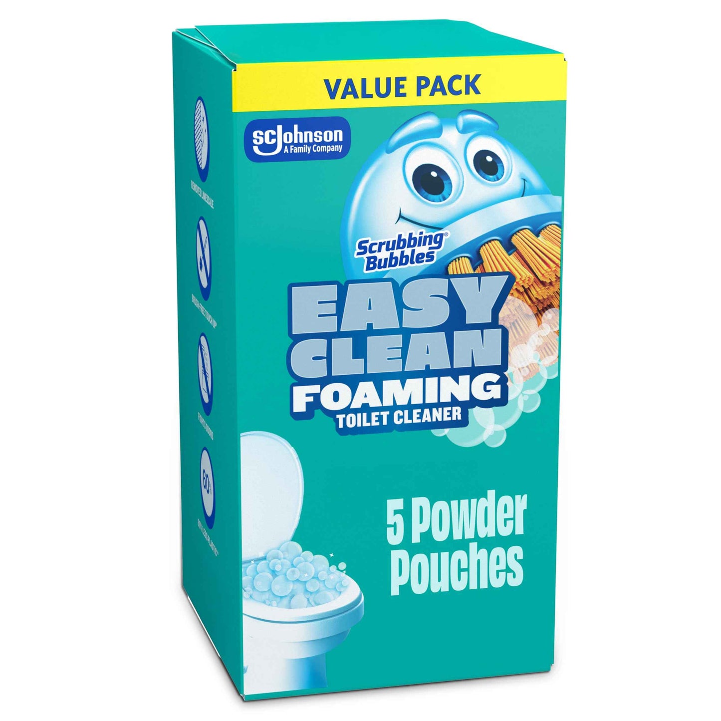 Scrubbing Bubbles Easy Clean Foaming Toilet Bowl Cleaner, Easy Drop In Powder Pouches
