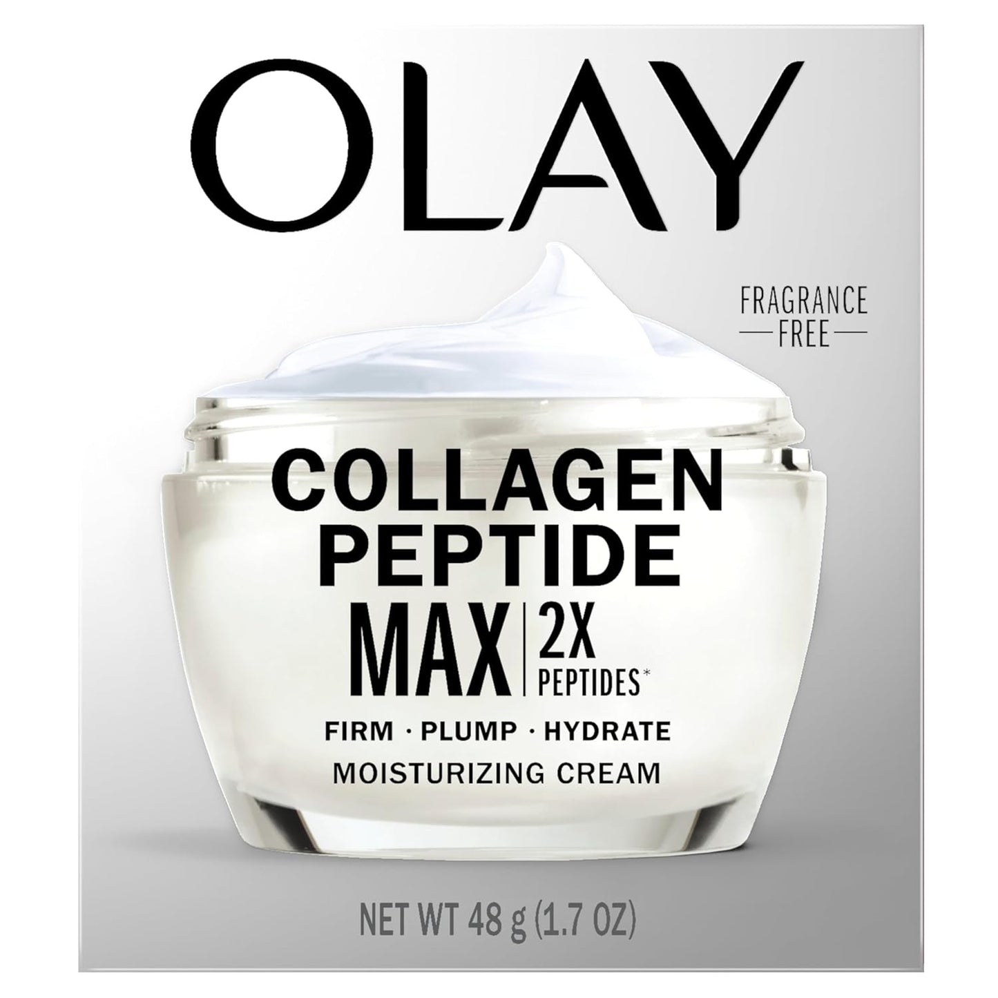 Olay_Collagen_Peptide_Face_Moisturizer,_Firming_Cream_for_Women,_Fragrance-Free,_Non-Greasy_-_Hydrating,_Anti-Aging,_Anti-Wrinkle,_Smoothing_of_Fine_Lines,_Tightening_Skin_Care_-_Niacinamide,_1.7_Oz