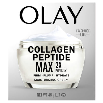Olay_Collagen_Peptide_Face_Moisturizer,_Firming_Cream_for_Women,_Fragrance-Free,_Non-Greasy_-_Hydrating,_Anti-Aging,_Anti-Wrinkle,_Smoothing_of_Fine_Lines,_Tightening_Skin_Care_-_Niacinamide,_1.7_Oz