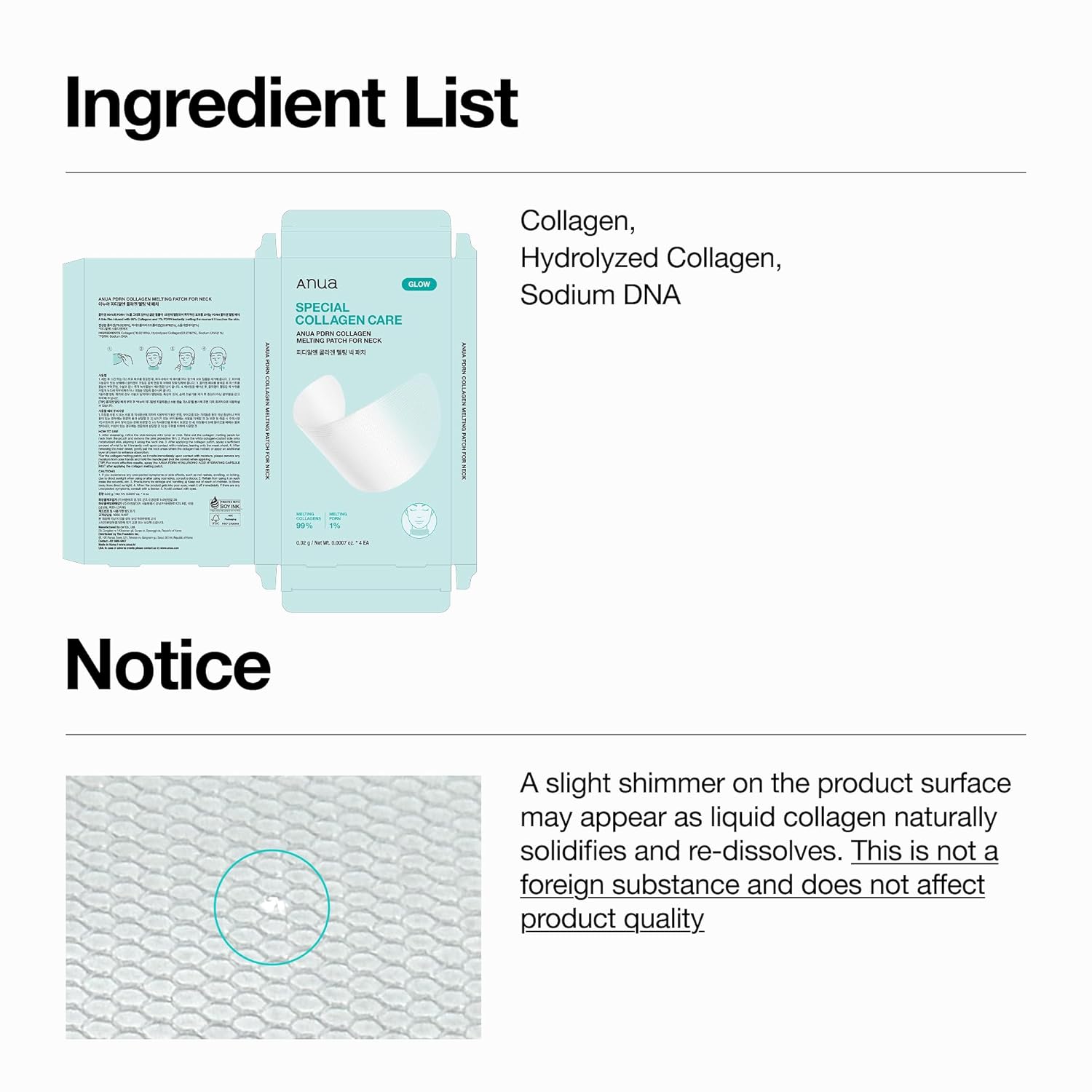 Anua_PDRN_Collagen_Melting_Patch_for_Neck,_Lifting_and_Firming,_Thin_Film_for_Neck_Fine_Lines_&_Forehead,_Plumping_Effect_with_Salmon_DNA,_Korean_Skincare,_0.02g_x_4EA,_Patch_Only