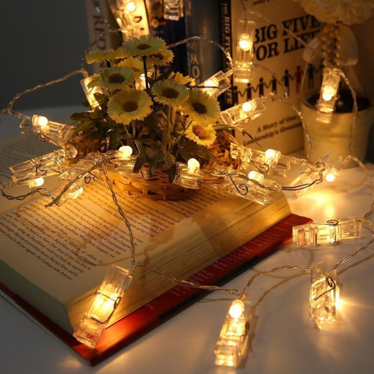 LiyuanQ_40_LED_Photo_Clip_String_Lights_with_Remote,_8_Modes_Indoor_Fairy_String_Lights_for_Hanging_Photos_Pictures_Cards_and_Memos,_Ideal_Gift_for_Bedroom_Decoration_(USB_Operated,_Warm_White)