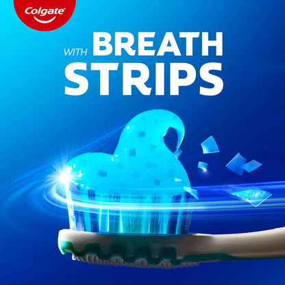 Colgate MaxFresh Cool Mint Toothpaste Pack, Fresh Breath Toothpaste with Fluoride and Hundreds of Mini Breath Strips, Leaves Mouth Feeling Refreshed for Hours