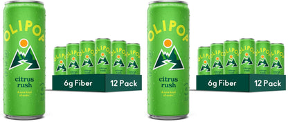 OLIPOP Prebiotic Soda Pop, Pantry Pack Packed with Prebiotics, Fiber, and Botanicals, Gluten Free, GMO Free