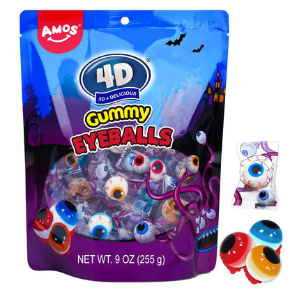 Amos 4D Gummy Body Parts Halloween Candy – Spooky Gummy Snacks Fun Halloween Candy for Trick-or-Treat & Party Favors - Eco House Kit