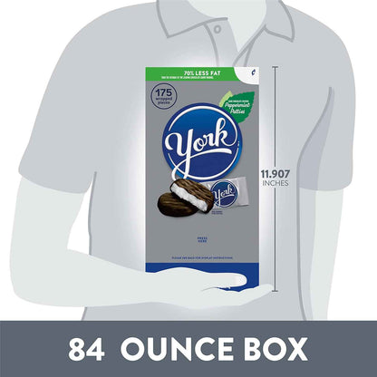 YORK Dark Chocolate Peppermint Patties, Candy Bulk Box, 84 oz (175 Pieces)