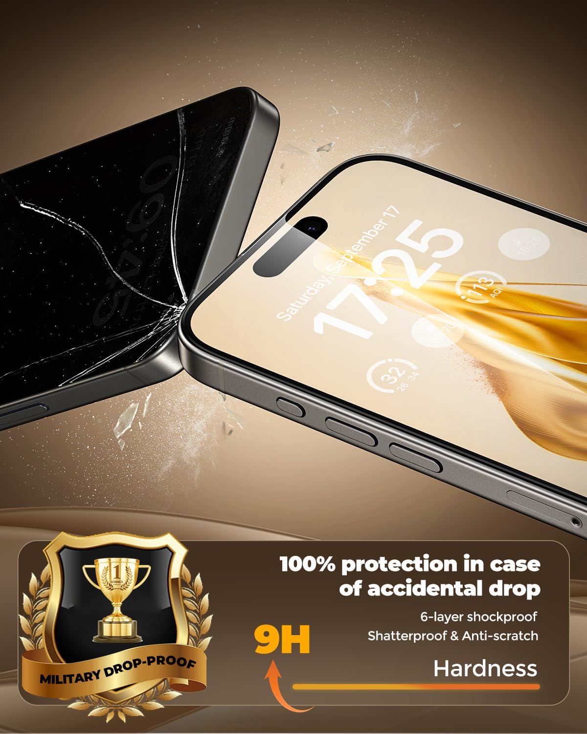 UNBREAKcable_Privacy_Screen_Protector_for_iPhone_16_Pro_Max,_Full_Coverage_Shatterproof_Tempered_Glass[True_28°Anti_Spy][9H_Hardness][Easy_Installation_Frame]2-Pack_Private_Screen_for_iPhone_16_ProMax