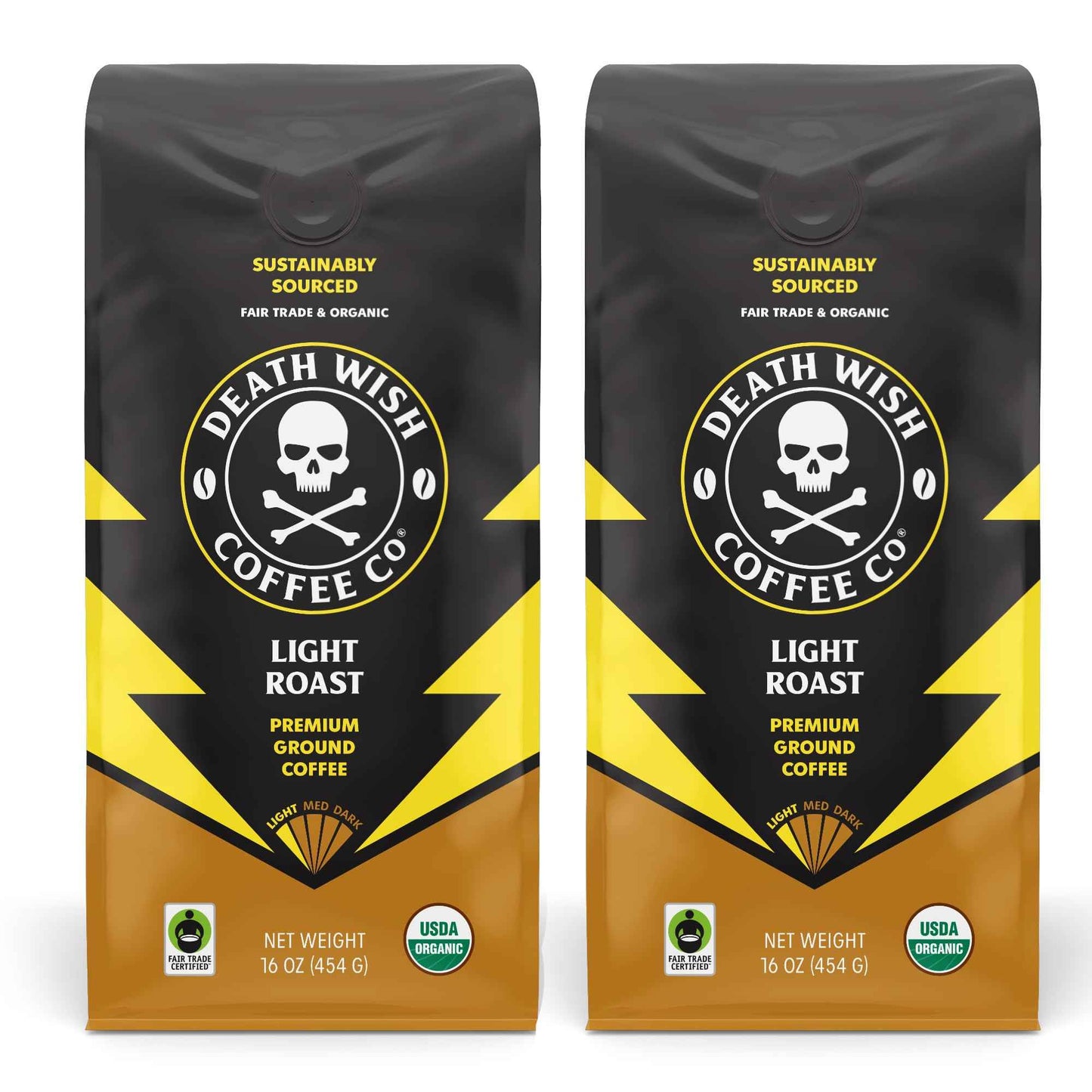 Death Wish Coffee, Organic and Fair Trade Ground Coffee, 16 oz