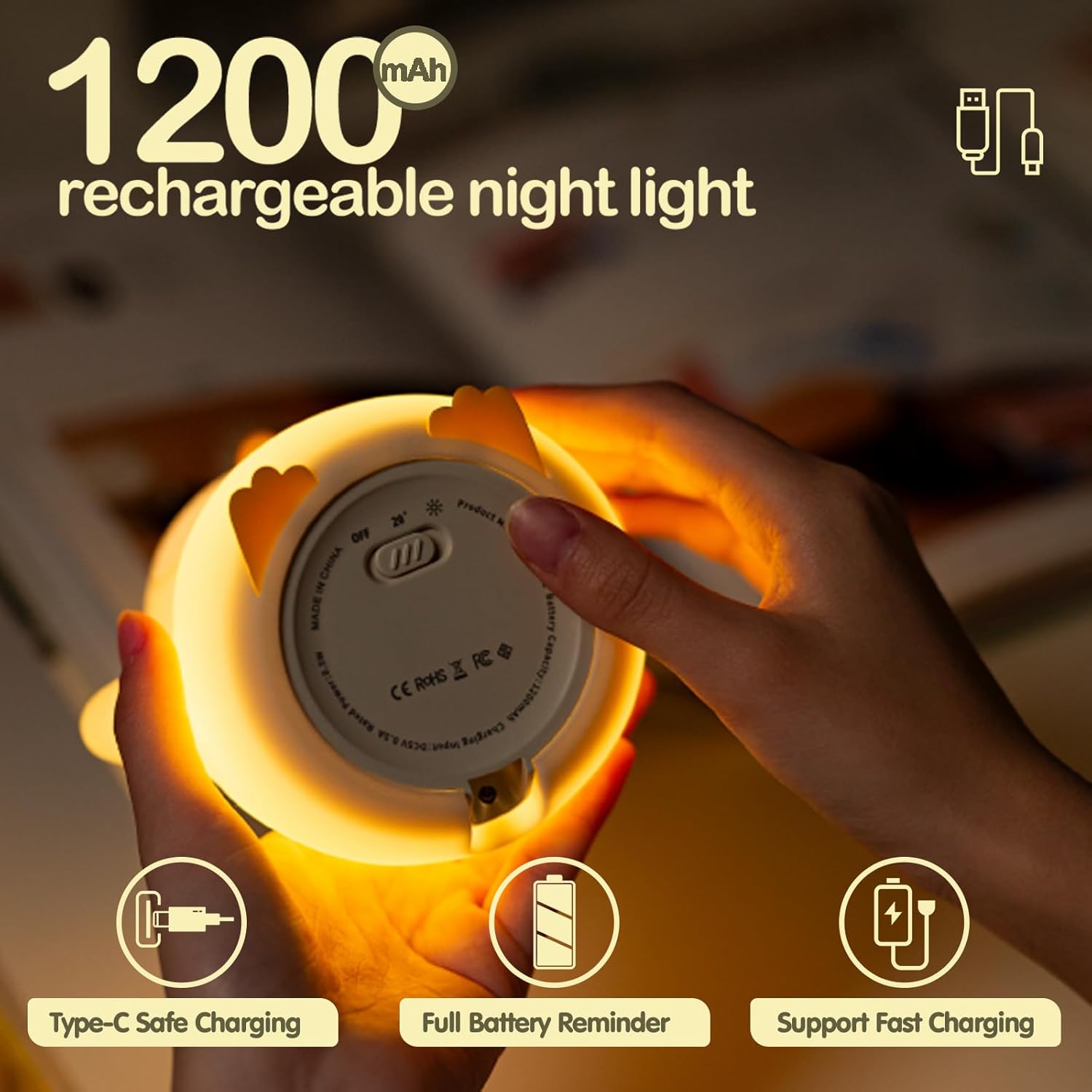 ATSUI_Penguin_Night_Light,_LED_Squishy_Novelty_Animal_Night_Lamp,_Food_Grade_Silicone,_2_Level_Dimmable,_Nursery_Nightlight_for_Desk_Decor,_Funny_Gifts_Stuff_for_Boys_Girls_Baby,_White_Elephant_Gifts
