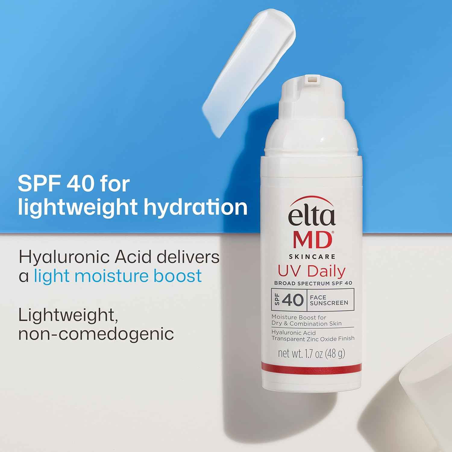 EltaMD UV Daily SPF 40 Face Sunscreen Moisturizer with Zinc Oxide, Daily Face Moisturizer with SPF, Sunscreen for Dry Skin