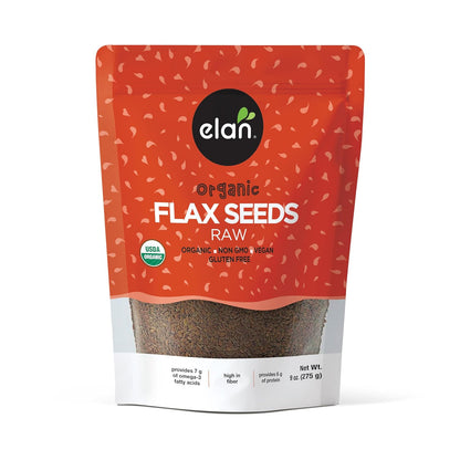 Elan_Organic_Flax_Seed,_9_oz,_Whole_Seeds,_Raw_Seeds,_Non-GMO,_Vegan,_Gluten-Free,_Kosher,_High_in_Fiber,_Gels_Easily