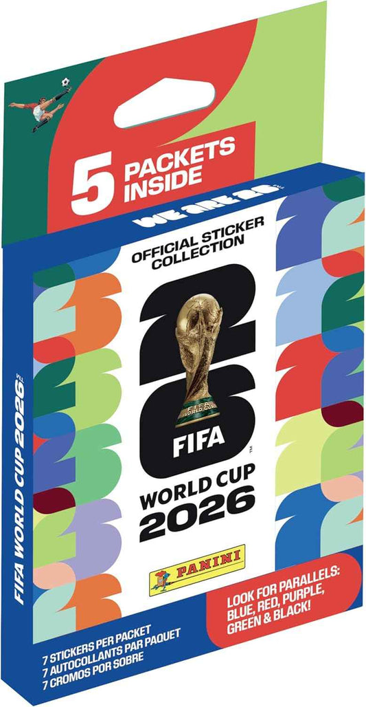 2026 Panini FIFA World Cup Sticker EcoBlister – 5 Official Sticker Packs – Licensed Tournament Collection