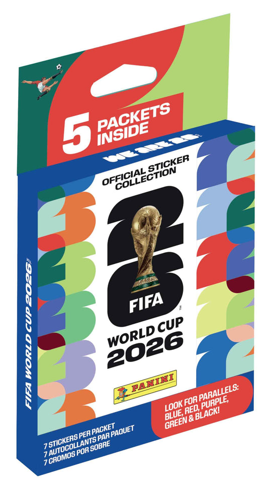 2026 Panini FIFA World Cup Sticker EcoBlister – 5 Official Sticker Packs – Licensed Tournament Collection