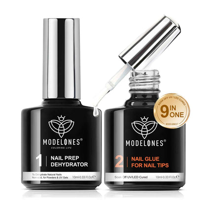 modelones Gel Top Coat, 15 ml 2026 Upgrade Super Shiny Base and Top Coat Set, Soak Off Nail Lamp Acid Free No Wipe Clear Base Top Gel Nail Polish