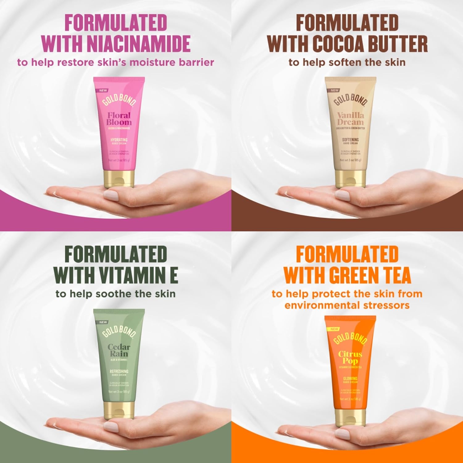 Gold_Bond_Scented_Hand_Cream_Set,_Everyday_Hand_Cream_to_Hydrate_the_Skin,_Assorted_Scents,_3_oz,_4_pk
