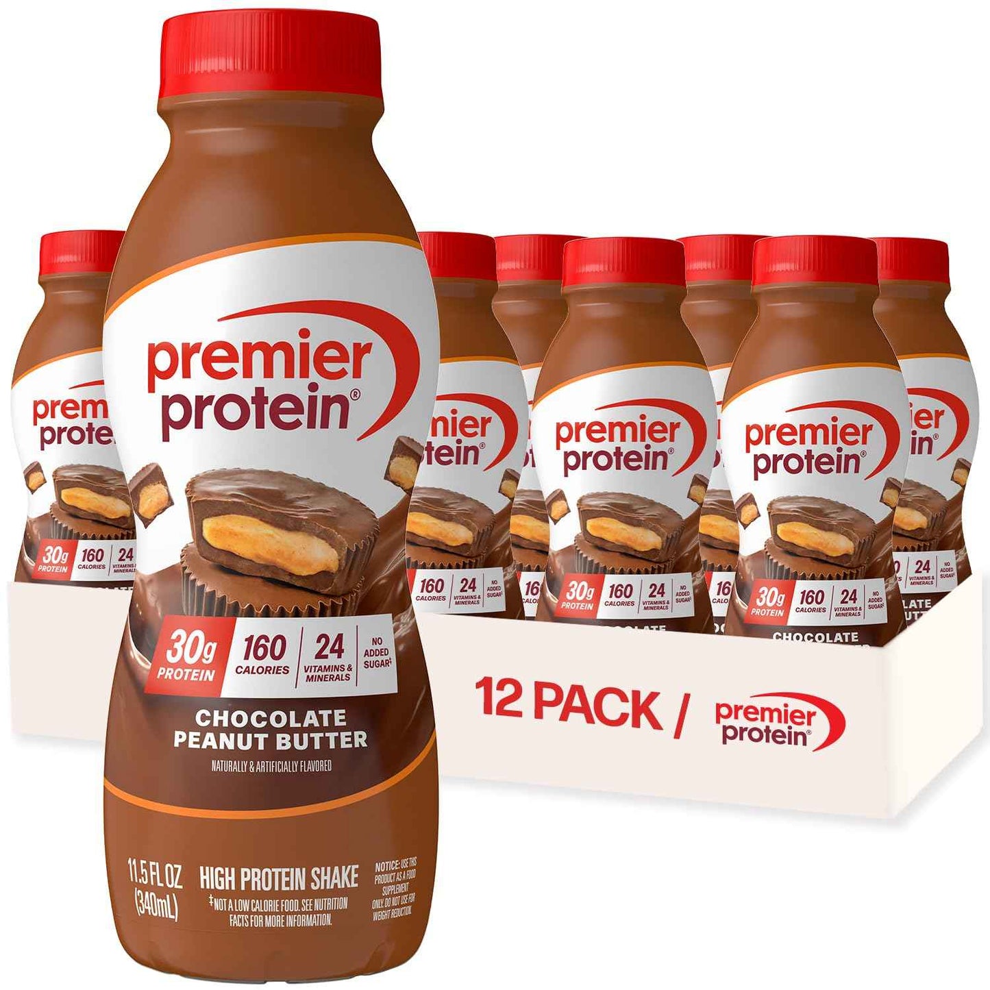 Premier Protein Shake, 30g Protein, No Added Sugar, 24 Vitamins & Minerals to Support Immune Health, 11.5 fl oz