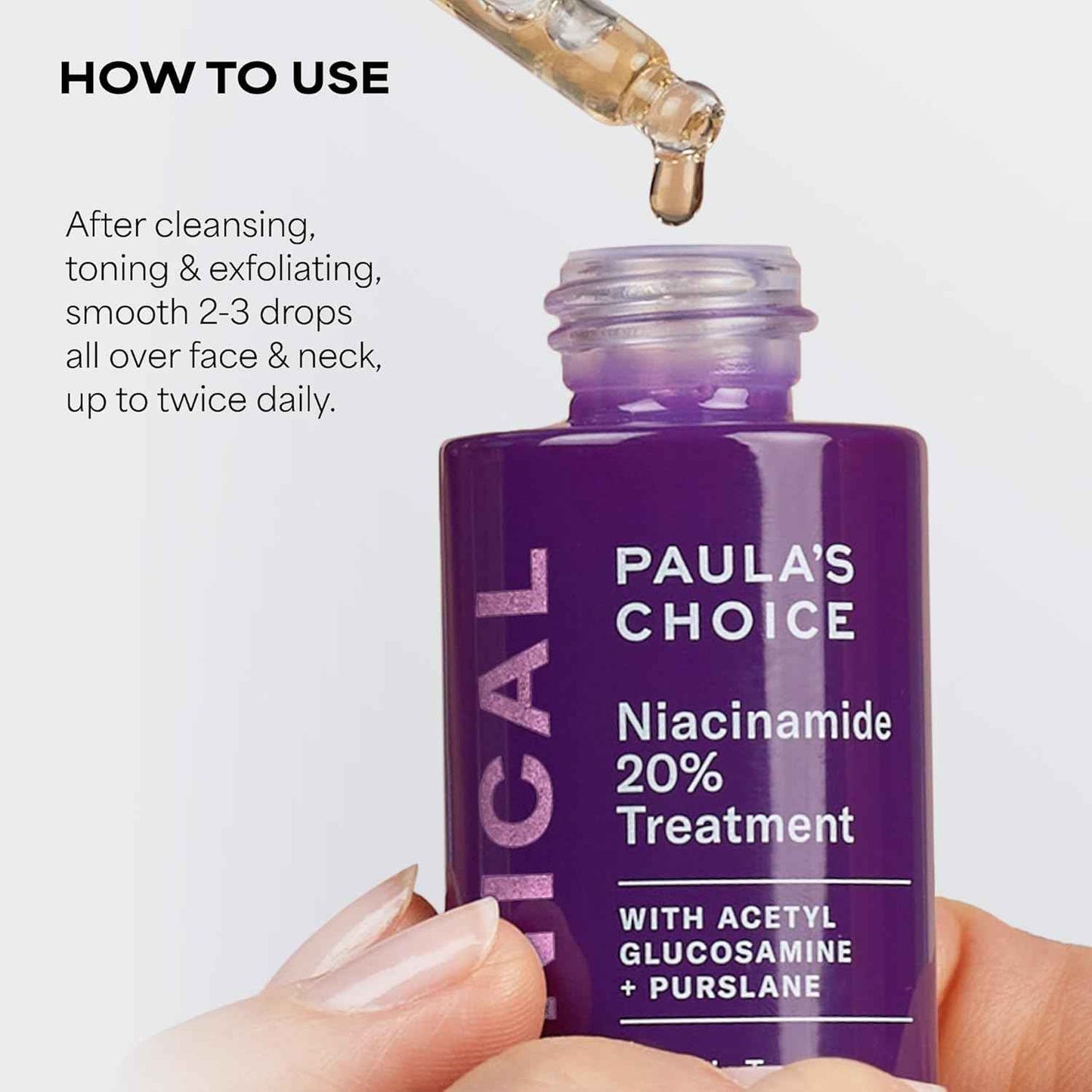 Paula's Choice CLINICAL 20% Niacinamide Vitamin B3 Concentrated Face Serum, Anti-Aging Serum for Face, Treatment for Discoloration & Minimizing Large Pores, Fragrance-Free, 0.67oz