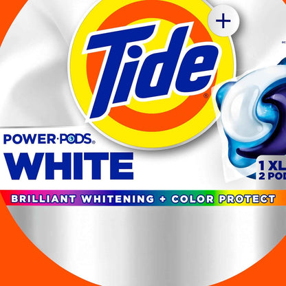 Tide Power PODS White Laundry Detergent Pacs, Brilliant Whitening + Color Protect