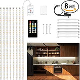 DAYBETTER Under Cabinet Lights, 6 PCS Under Cabinet Lighting with Remote, Dimmable LED Strip Lights for Bedroom, LED Lights for Kitchen Cabinet, Counter Shelf 2700K-6500K Warm to Daylight White, 9.8ft